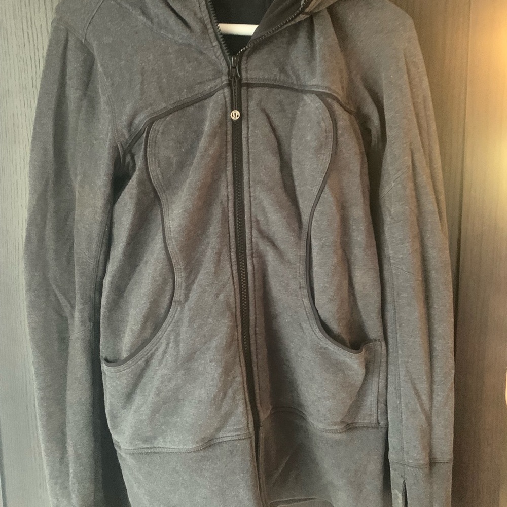 Lululemon dark grey zip up hoodie